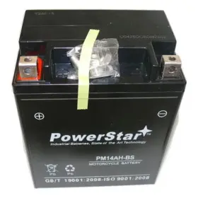 Pm14ah-bs-14 Batteryjack Ytx14ah - Bs Atv Battery For Polaris Magnum- Trail B