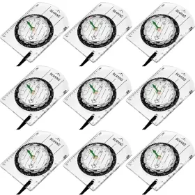 Compasses-01 Bbto 9 Pieces Orienteering Compass Hiking Backpacking Camping Map