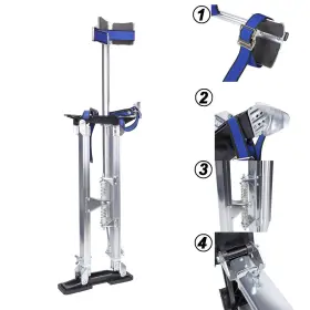 Bettercloud 940981272215 24-40 Inch Silver Drywall Stilts Aluminum Tool Stilt Portabl For Painter Walking