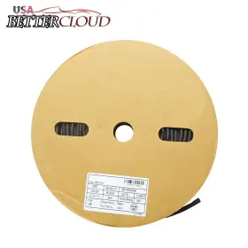 C1710 Bettercloud Black 100 Ft. 100ft Feet 1/4 Inch 6mm Polyolefin 2 1 Heat Shrink Tubing Tube Cable Ul