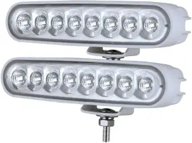 Biglion.x 445031224293 Led Boat Lights Biglionx 6.5 Inch Flood Light Bar 2 Pc 80w 8600lms Slim