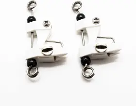 Bimini Lures 680392889447 Outrigger Release Clips Set Of 2 Adjustable -new Sleek Version - Black