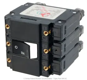 7585 Blue Sea Systems C-series 3-pole Triple Pole Circuit Breaker 50a 50 Amp New