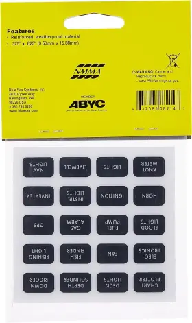 8214-bss Blue Sea Systems 8214 Black 60 Label Set Small Beige #2