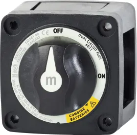 6011200 Blue Sea Systems 894355048042 M-series Battery Switch Dual Circuit Black