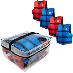 7328 Bluestorm Universal General Boating Adult Nitro Red/cobalt Blue