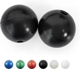 Bluewing 5056689500138 Outrigger Ball Stops 2pcs Fishing Rigging Plastic Pair Black
