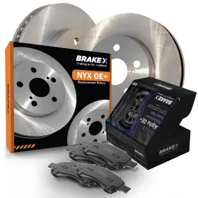 Brake X 990010749191 Front Pads And Rotors Kit Replacement For 1994-1999 Dodge Ram 1