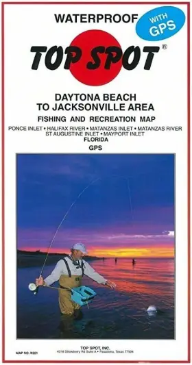 N221 Brand Topspot Fishing Map From New Smyrna To Jacksonville Gold