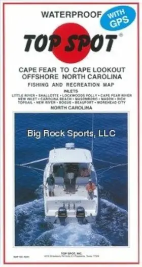 N241 Brand Topspot Fishing Map For Offshore North Carolina Cape Multicolor