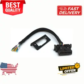 J-j1962-cable Branded Obd2 J1962 Female To Open Pigtail 16pin Cable With Bracket 1ft/30cm