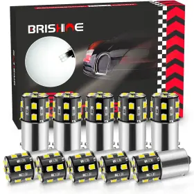 Bri-1156-18smd24v-2835w10p Brishine 10x 1141 1156 6000k Xenon White Interior Led Light Bulbs For Rv Super Bright