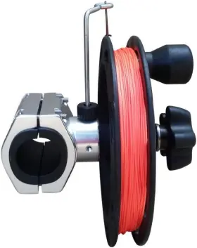 Bc-pr102d Brocraft Manual 2 Inch Rail Mount Planer Reel With 200 Feet Of 200lb Silver
