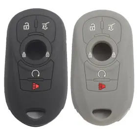 Btopars 768481646253 2pcs 5 Buttons Silicone Rubber Smart Key Fob Cover Case Protector Holder Comp