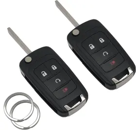 1234 Btozrf 770456584378 Key Fob Case Shell Fit For Chevrolet Chevy Equinox Sonic Trax Terrain 4