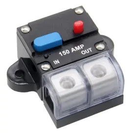 Bkblue6 Bumbesti 12-42 V Circuit Breaker Fuse Holder 150a With Waterproof Cover For Motor Auto