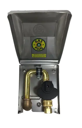 Go101-ss-50 Burnaby Manufacturing Ltd Stainless Steel Gas Plug 1/2 Inch Npt Rear Inlet 3/8 Quic