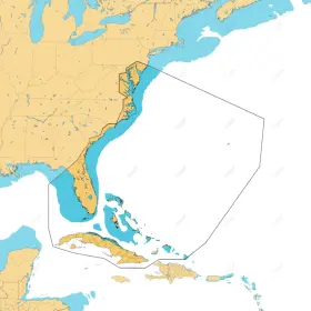 M-na-y203-ms C-map Reveal Coastal - Chesapeake Bay To The Bahamas Card For Black