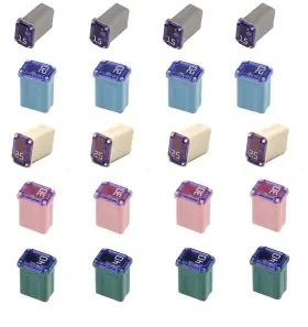 Cakuuma 795890948104 20 Pack Micro Cartridge Fuses 32v 15amp 20amp 25amp 30amp 40amp Fmm Mca