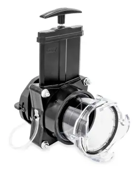 39050 Camco Ready-to-use Gate Valve With Built-in Clear Adapter Black