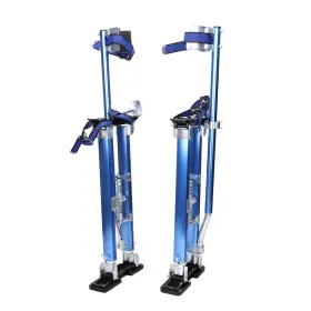 Carautopartshome 414307049114 24-40 Inch Drywall Stilts Aluminum Tool Stilt For Painting Painter Taping Blue