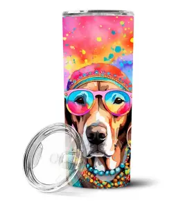 I0100-100 Carolines Treasures Travel Car Cup Hot Cold Steel Weimaraner Hippie Dawg Insulated Tumbler 20 Oz