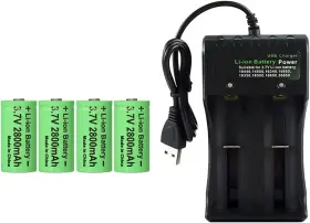 16c-03 Cbjj 16340 Rechargeable Battery Charger Set Universal Smart Green