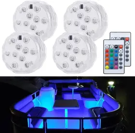 Ccbaseball 765157779208 Boat Lights Wireless Remote Control Battery Powered Waterproof Multicolor