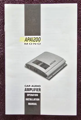 Apa1200 Clarion Operation Installation Manual 17 Pages