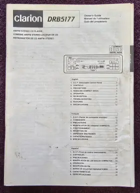 Drb5177 Clarion Oem Owners Manual 40 Pages In English French And Spanish