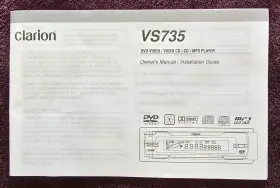 Omv735 Clarion Ovm735 Vs735 Oem Owners / Installation Guide Part#