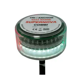 Clipper 609728298777 Supernova Combi Led Tri-color Masthead Boat Mast Anchor Light Cl-ctc