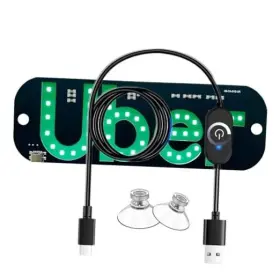 Kb-gn-2502 Cloudkite Green Light Sign For Car Windshield With Suction Cups Type-c Touch Dimmer
