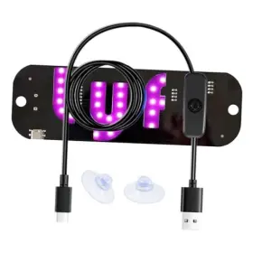 Pka2503 Cloudkite Pink Light Sign For Car Windshield With 2 Suction Cups Type-c Switch Cable