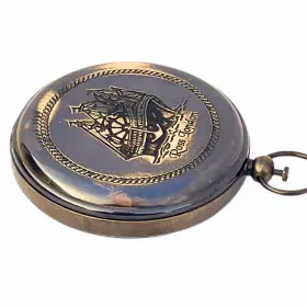 Zco366 Collectiblesbuy Nautical Ross London Brass Round Pocket Compass Marine 2.5 Inch Antique