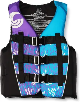 Connelly 748610371768 Teen Nylon Life Vest 90 To 120 Lbs Purple And Blue