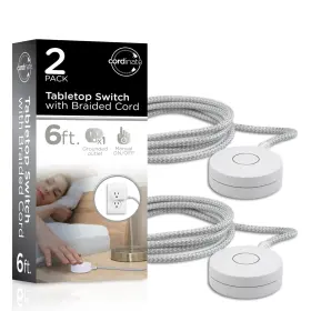 50033 Cordinate Extension Cord With Switch On/off Plug 2 Pack 6 Ft Braided Power C