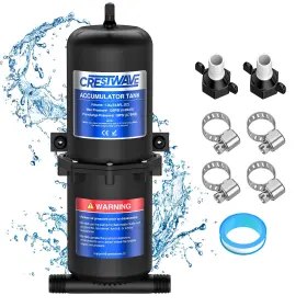 F91-102-125-100 Crestwave Pre-pressurized Accumulator Tank 1l 125psi For Rv Water System Flow