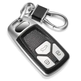Ad1a Ctrinews For Audi Key Fob Cover With Leather Keychain Advanced Soft Tpu Surface Gra Inch