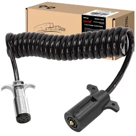 Mg8031 Cxtm Mg8003 7 Pin To 6 Trailer Adapter Coiled Cord Stretches 8 Feet 7-wire