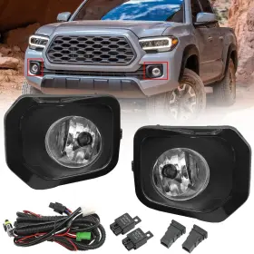 Ty11-16ua-005 Czfj Fog Lights Assembly Kit Fit For Toyota Tacoma 2016-2023 Sr Sr5 Model Clear Lens