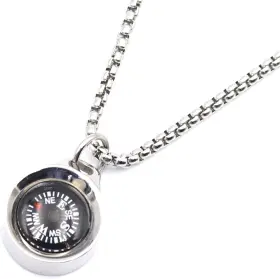 Dh-cn-1-s Detuck Compass Necklace Mini Pocket Camping Hiking Metal Survival