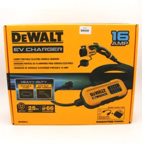 Dxpaev016 Dewalt 16a Portable Ev Charger Sae J1772 25ft Cable