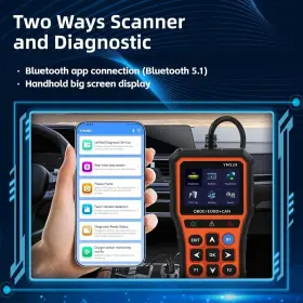 Ym529-b Diabit 2-in-1 Bluetooth Check Engine Code Reader With Reset Clear Error Codes Batt #2