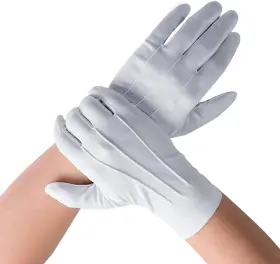 Dreamhigh 768813415441 Dh White Cotton Gloves Formal Tuxedo Honor Guard Parade