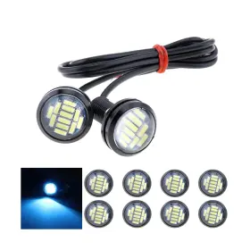 Clt31lib Drisentri 10pcs 18mm Car Eagle Eye Drl Led Daytime Running Lights 12v Backup Revers