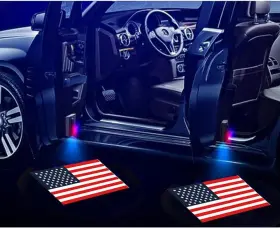 Driyann 732249983317 2pcs Car Door Light Projector Universal Led Welcome Shadow Lights For Cars/suvs