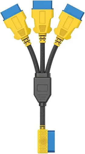 Splitter-1 Duoyi Updated Nylon Obd2 Splitter Waterproof Odb2 Extension Cable 1 To 3 Cord Obdii