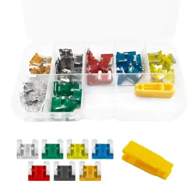 Dwarfoo-30a Dwarfoo 70 Pcs Standard Fuse Assortment Kit 5a 7.5a 10a 15a 20a 25a 30a Mini Colorful