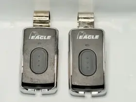 Eagle-eg642 Eagle Chrome Series 1 Button Visor Remote / Transmitter Eg642 - Lot Of 2